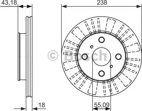 BOSCH 0 986 479 867 - Bremžu diski www.autospares.lv