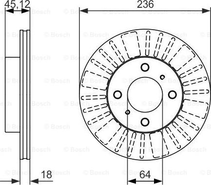 BOSCH 0 986 479 883 - Bremžu diski www.autospares.lv