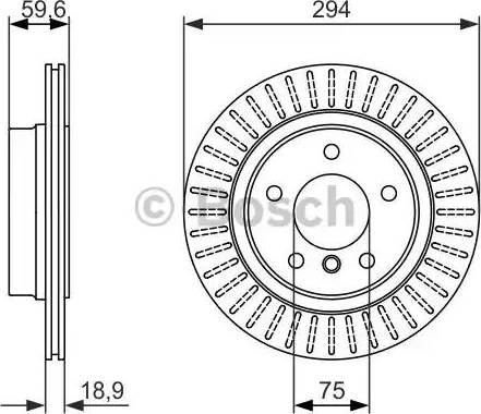 BOSCH 0 986 479 882 - Тормозной диск www.autospares.lv