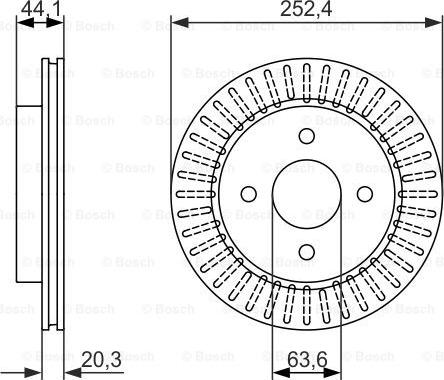 BOSCH 0 986 479 887 - Bremžu diski www.autospares.lv