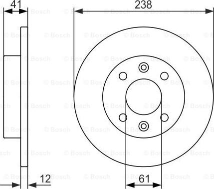 BOSCH 0 986 479 831 - Тормозной диск www.autospares.lv