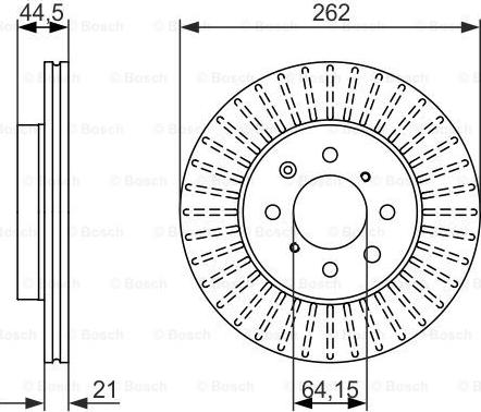 BOSCH 0 986 479 838 - Brake Disc www.autospares.lv