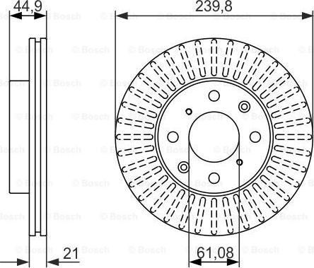 BOSCH 0 986 479 832 - Bremžu diski www.autospares.lv