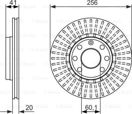 BOSCH 0 986 479 876 - Bremžu diski autospares.lv