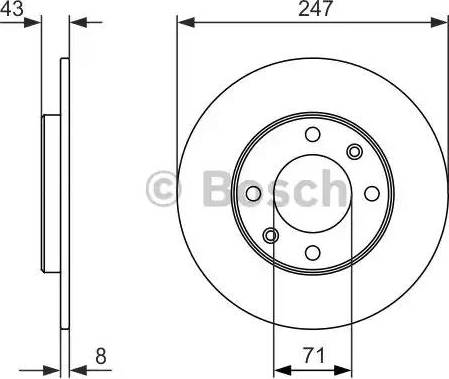 BOSCH 0 986 479 870 - Тормозной диск www.autospares.lv