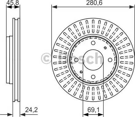 BOSCH 0 986 479 872 - Bremžu diski www.autospares.lv