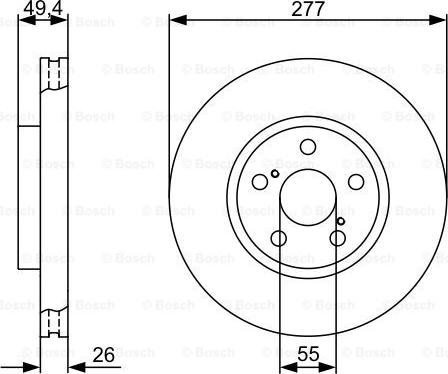 BOSCH 0 986 479 340 - Тормозной диск www.autospares.lv