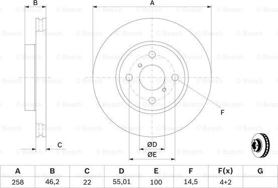 BOSCH 0 986 479 C06 - Bremžu diski www.autospares.lv