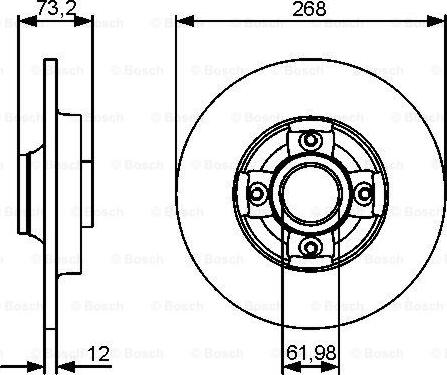 BOSCH 0 986 479 383 - Bremžu diski www.autospares.lv