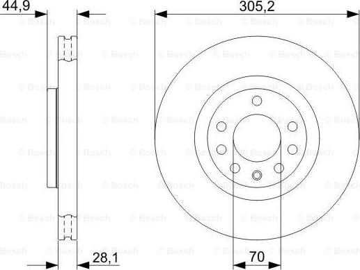 BOSCH 0 986 479 325 - Bremžu diski www.autospares.lv