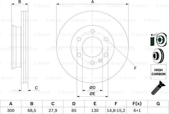 BOSCH 0 986 479 294 - Bremžu diski www.autospares.lv