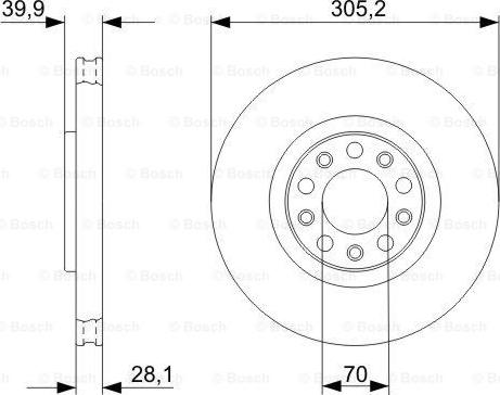 BOSCH 0 986 479 291 - Bremžu diski www.autospares.lv