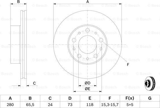 BOSCH 0 986 479 297 - Brake Disc www.autospares.lv