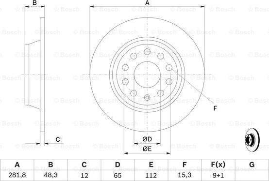 BOSCH 0 986 479 B93 - Тормозной диск www.autospares.lv