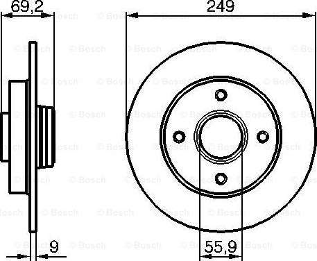 BOSCH 0 986 479 255 - Bremžu diski www.autospares.lv