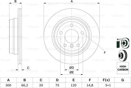 BOSCH 0 986 479 263 - Bremžu diski autospares.lv