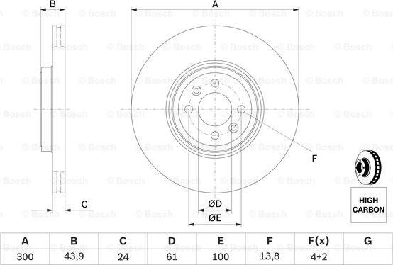 BOSCH 0 986 479 209 - Bremžu diski www.autospares.lv