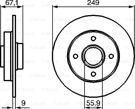 BOSCH 0 986 479 219 - Brake Disc www.autospares.lv