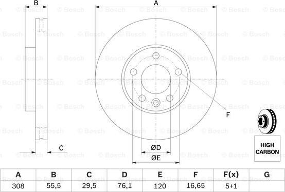 BOSCH 0 986 479 B88 - Bremžu diski www.autospares.lv