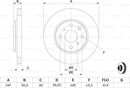 BOSCH 0 986 479 239 - Bremžu diski www.autospares.lv