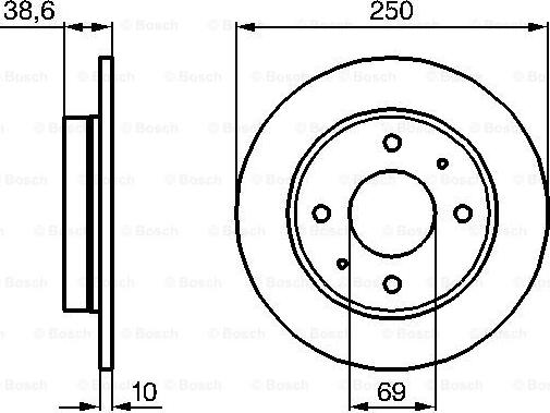 BOSCH 0 986 479 236 - Bremžu diski www.autospares.lv