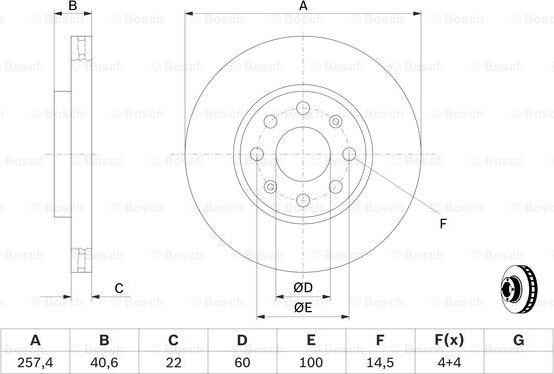 BOSCH 0 986 479 B89 - Bremžu diski autospares.lv