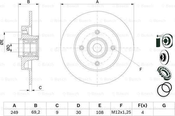 BOSCH 0 986 479 275 - Brake Disc www.autospares.lv