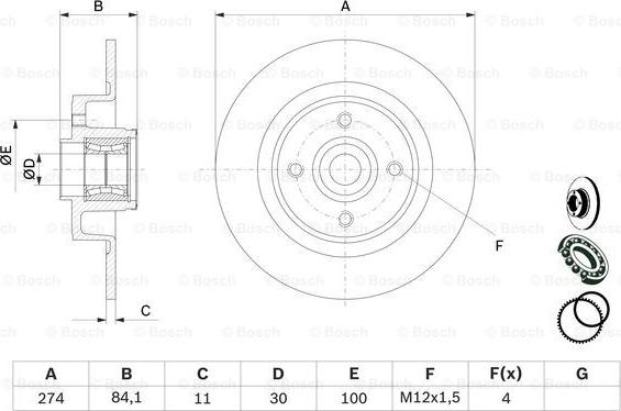 BOSCH 0 986 479 277 - Bremžu diski www.autospares.lv