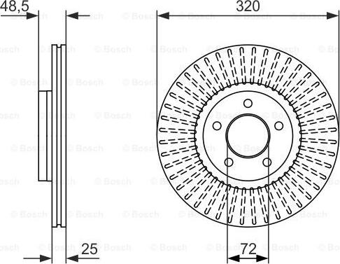 BOSCH 0 986 479 794 - Bremžu diski www.autospares.lv