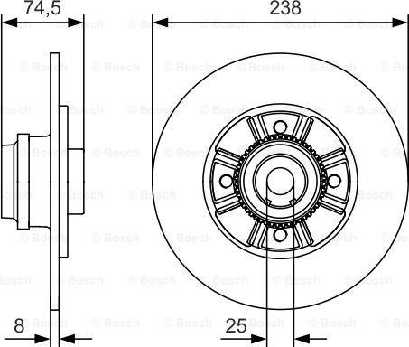 BOSCH 0 986 479 759 - Bremžu diski autospares.lv