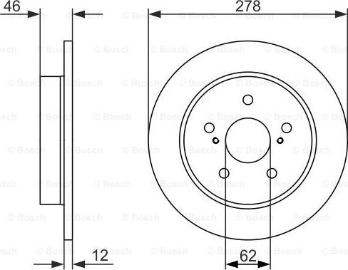 BOSCH 0 986 479 752 - Bremžu diski www.autospares.lv