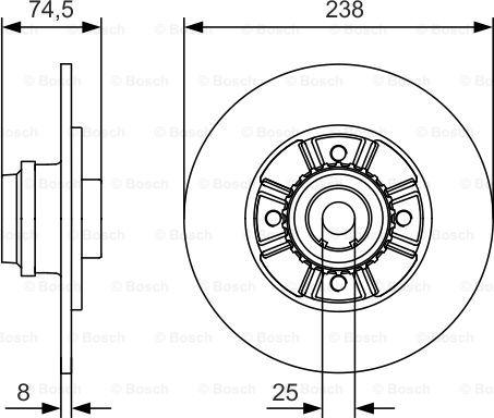 BOSCH 0 986 479 760 - Bremžu diski autospares.lv