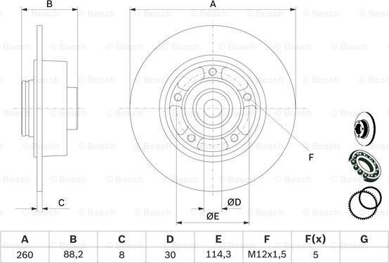 BOSCH 0 986 479 761 - Bremžu diski www.autospares.lv