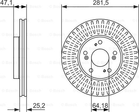 BOSCH 0 986 479 781 - Bremžu diski www.autospares.lv