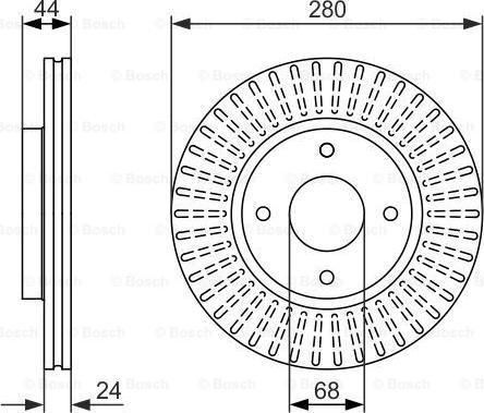 BOSCH 0 986 479 737 - Bremžu diski www.autospares.lv