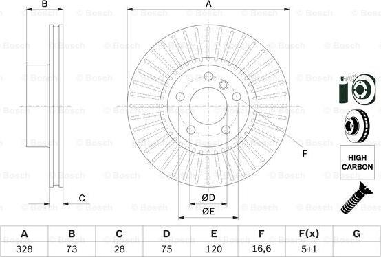 BOSCH 0 986 479 771 - Bremžu diski www.autospares.lv