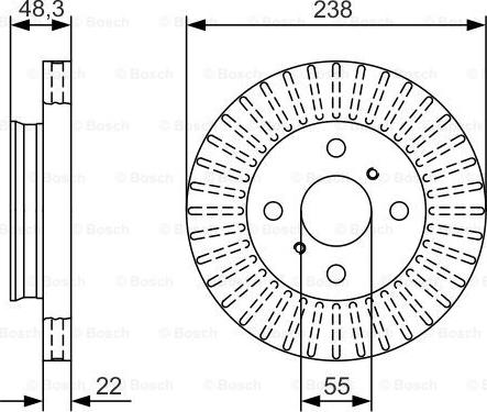 BOSCH 0 986 479 A63 - Bremžu diski autospares.lv