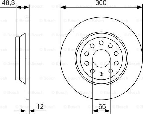 BOSCH 0 986 479 A84 - Bremžu diski autospares.lv