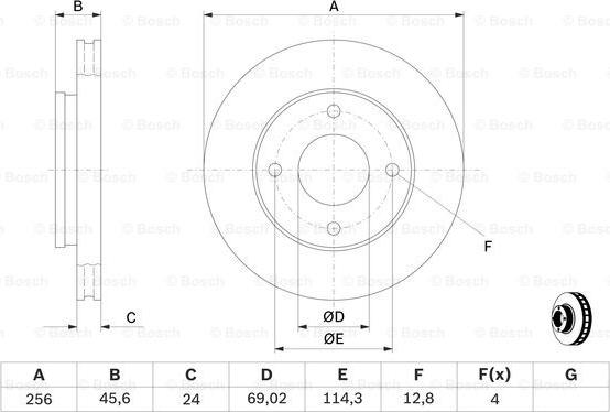 BOSCH 0 986 479 B83 - Bremžu diski www.autospares.lv