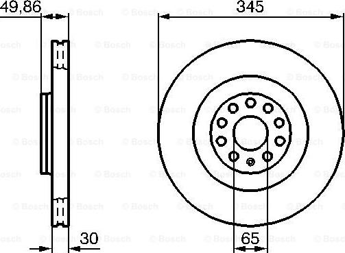 BOSCH 0 986 479 B87 - Bremžu diski autospares.lv