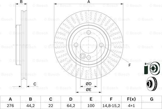 BOSCH 0 986 479 B39 - Bremžu diski www.autospares.lv