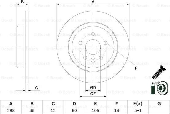 BOSCH 0 986 479 D90 - Bremžu diski www.autospares.lv