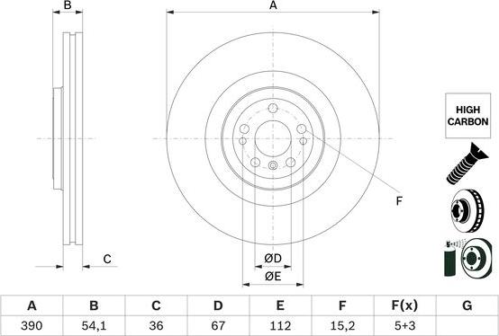 BOSCH 0 986 479 E96 - Bremžu diski www.autospares.lv