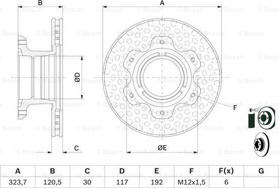 BOSCH 0 986 479 E48 - Bremžu diski www.autospares.lv