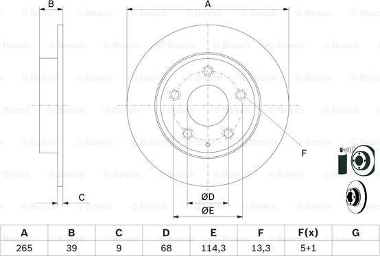 BOSCH 0 986 479 E54 - Bremžu diski www.autospares.lv