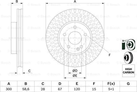 BOSCH 0 986 479 E53 - Bremžu diski www.autospares.lv