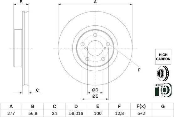 BOSCH 0 986 479 E69 - Bremžu diski www.autospares.lv