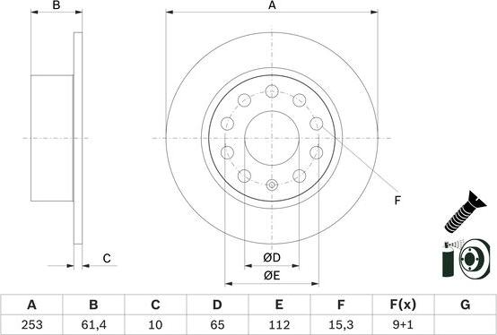 BOSCH 0 986 479 E00 - Bremžu diski www.autospares.lv