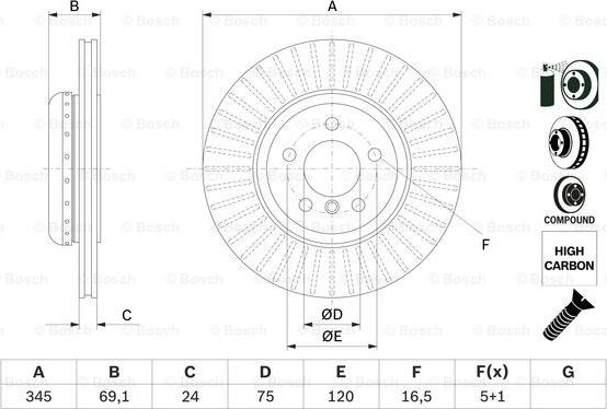 BOSCH 0 986 479 E08 - Bremžu diski www.autospares.lv