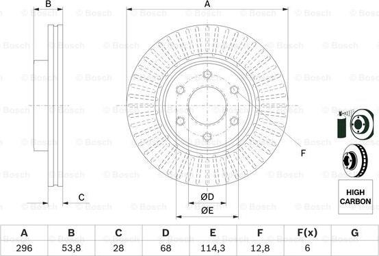 BOSCH 0 986 479 E35 - Bremžu diski www.autospares.lv